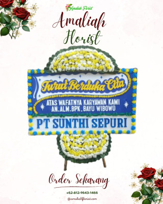 Papan Bunga Duka di Pendowoharjo