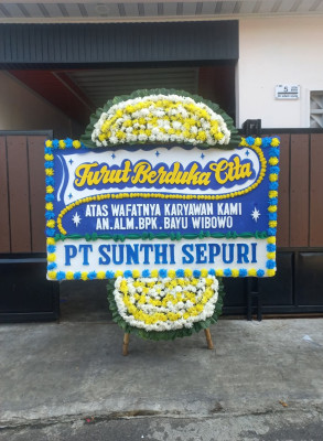 Papan Bunga Duka di Pendowoharjo